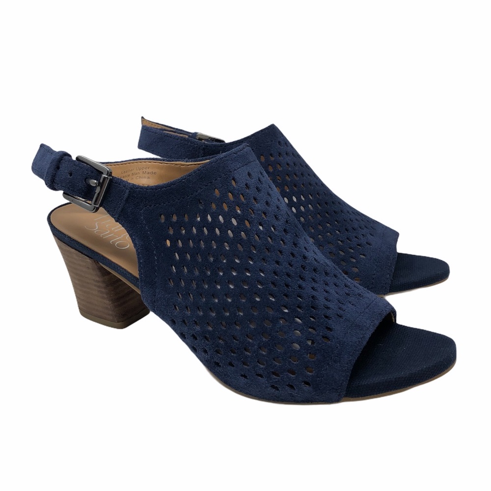 Franco Sarto Womens Mandi2 Leather Open Toe Casual